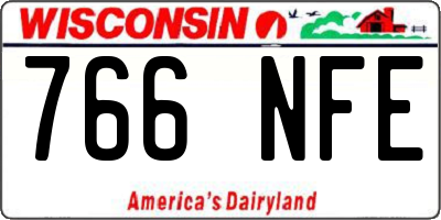 WI license plate 766NFE
