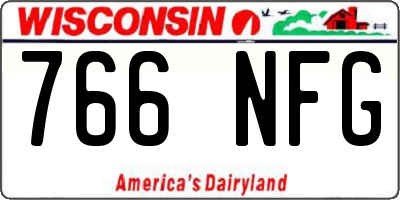 WI license plate 766NFG
