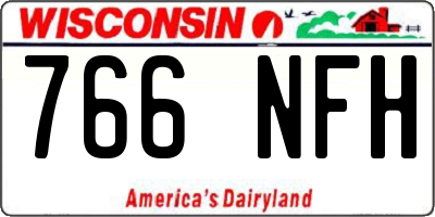 WI license plate 766NFH