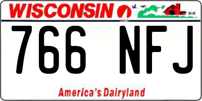 WI license plate 766NFJ