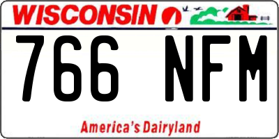 WI license plate 766NFM
