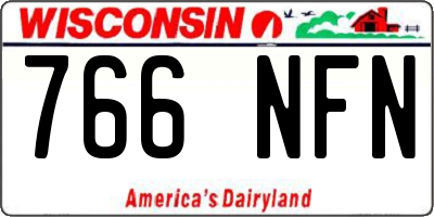 WI license plate 766NFN