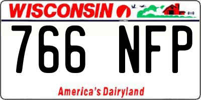 WI license plate 766NFP