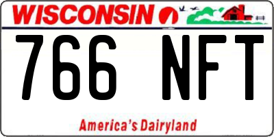 WI license plate 766NFT