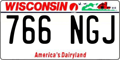 WI license plate 766NGJ