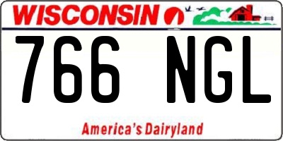 WI license plate 766NGL