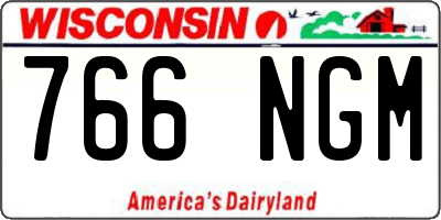 WI license plate 766NGM