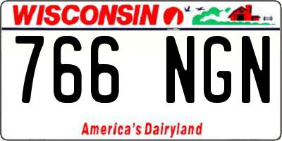 WI license plate 766NGN
