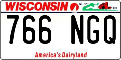 WI license plate 766NGQ