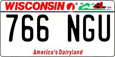 WI license plate 766NGU