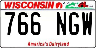 WI license plate 766NGW