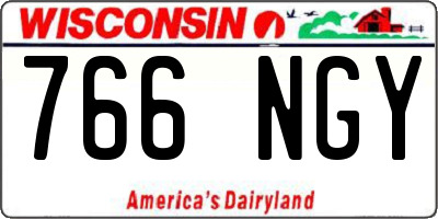 WI license plate 766NGY