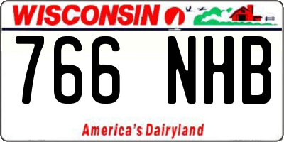 WI license plate 766NHB