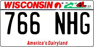 WI license plate 766NHG