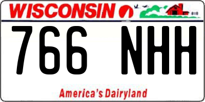 WI license plate 766NHH