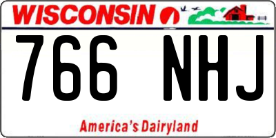 WI license plate 766NHJ