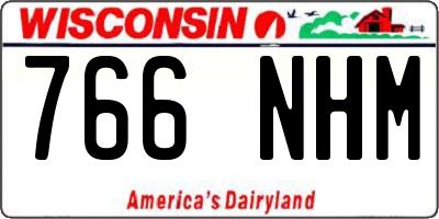 WI license plate 766NHM