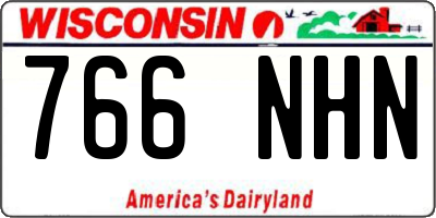 WI license plate 766NHN