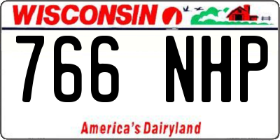WI license plate 766NHP