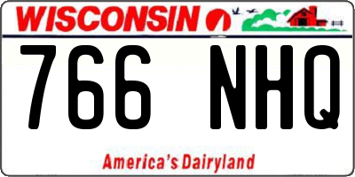 WI license plate 766NHQ
