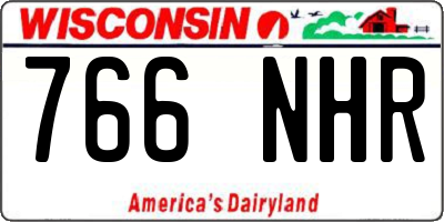 WI license plate 766NHR