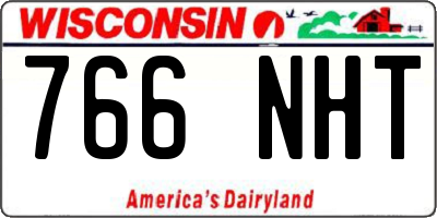 WI license plate 766NHT