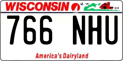 WI license plate 766NHU