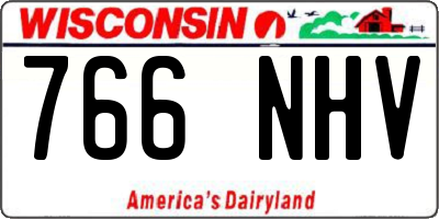 WI license plate 766NHV