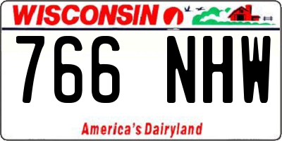 WI license plate 766NHW