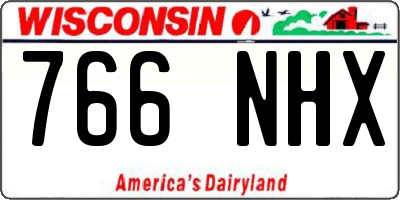 WI license plate 766NHX