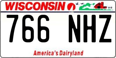 WI license plate 766NHZ