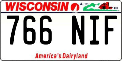 WI license plate 766NIF