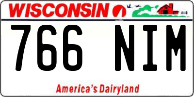 WI license plate 766NIM