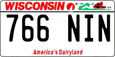 WI license plate 766NIN