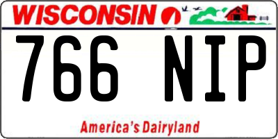 WI license plate 766NIP
