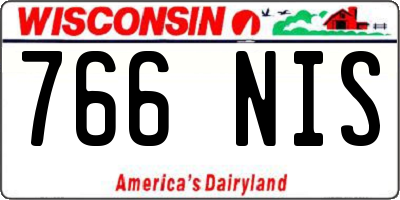 WI license plate 766NIS