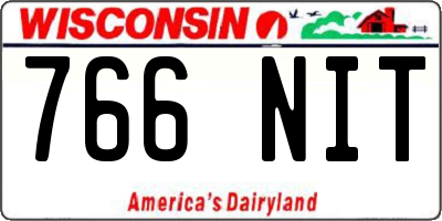 WI license plate 766NIT