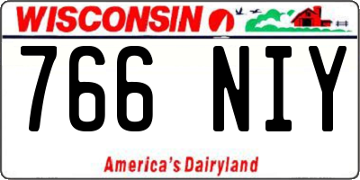 WI license plate 766NIY