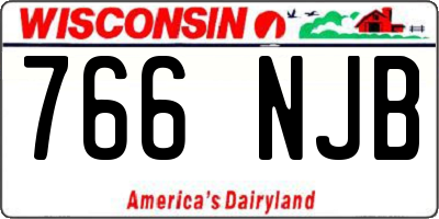 WI license plate 766NJB