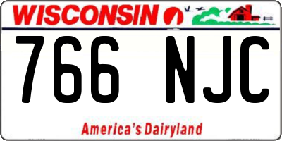 WI license plate 766NJC