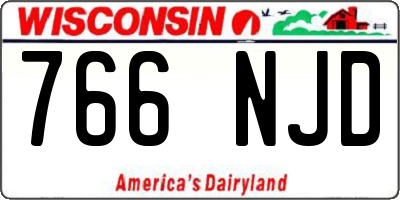 WI license plate 766NJD