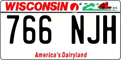 WI license plate 766NJH