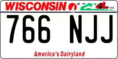 WI license plate 766NJJ