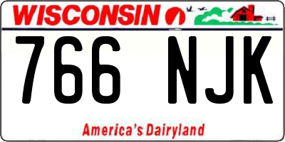 WI license plate 766NJK