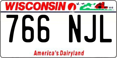 WI license plate 766NJL