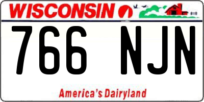 WI license plate 766NJN