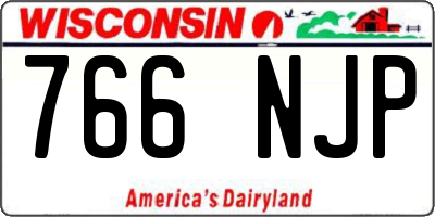 WI license plate 766NJP