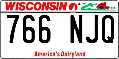 WI license plate 766NJQ