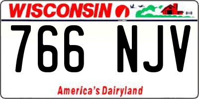 WI license plate 766NJV