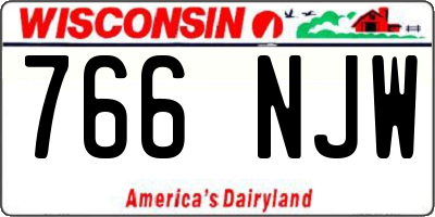 WI license plate 766NJW